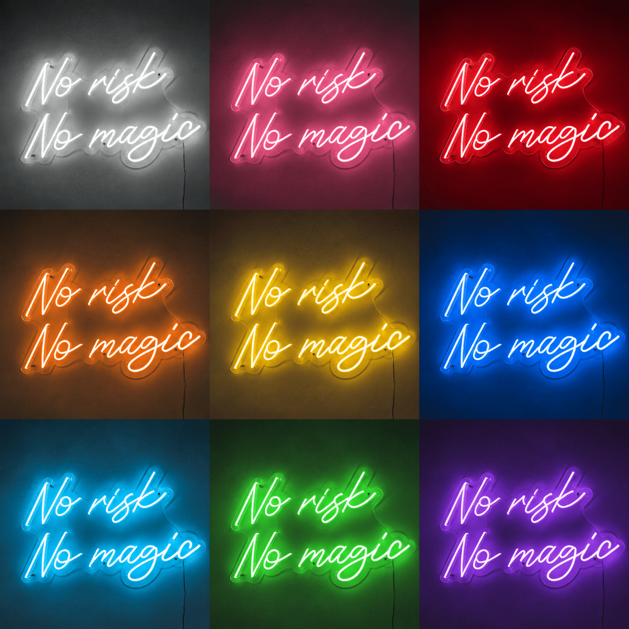 No Risk No Magic Wall Decor LED Neon Sign - Shineneon