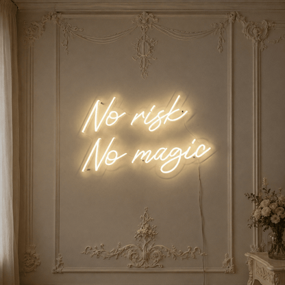 No Risk No Magic Wall Decor LED Neon Sign - Shineneon