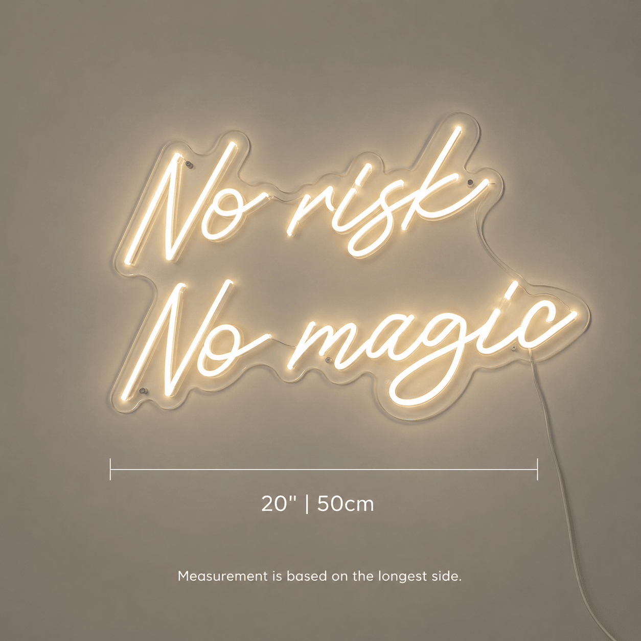 No Risk No Magic Wall Decor LED Neon Sign - Shineneon