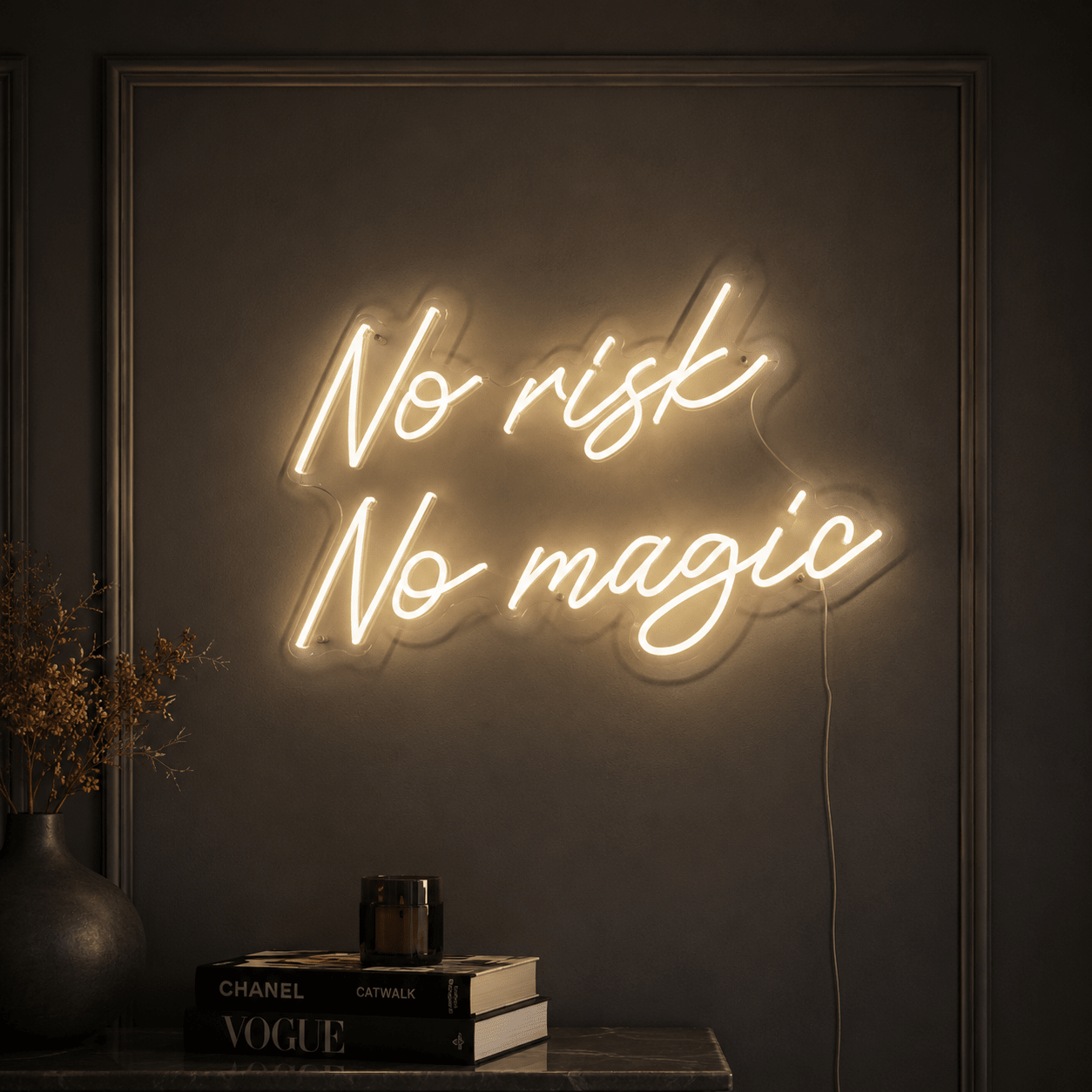 No Risk No Magic Wall Decor LED Neon Sign - Shineneon