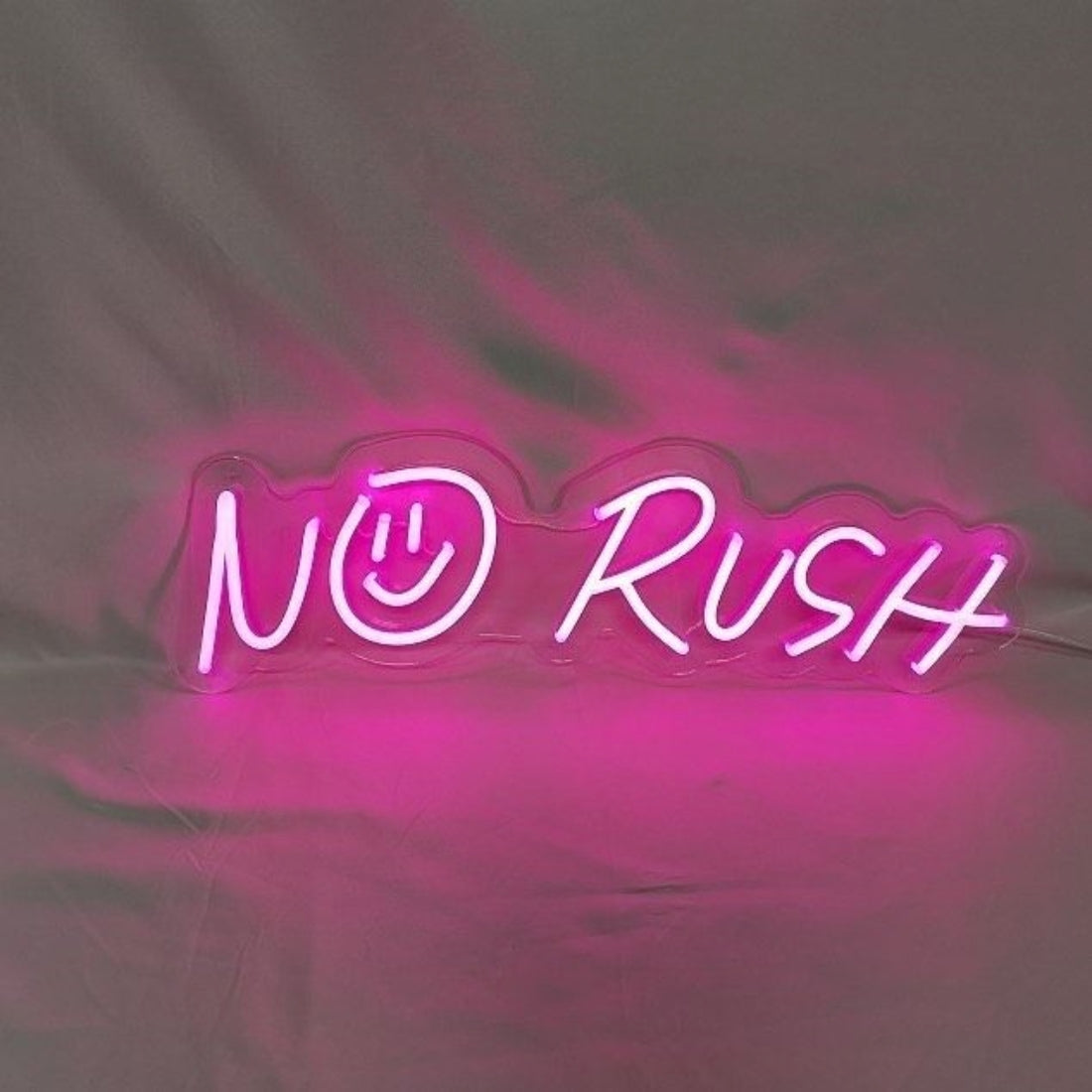 No Rush Smiley Face Led Sign Business Neon Sign