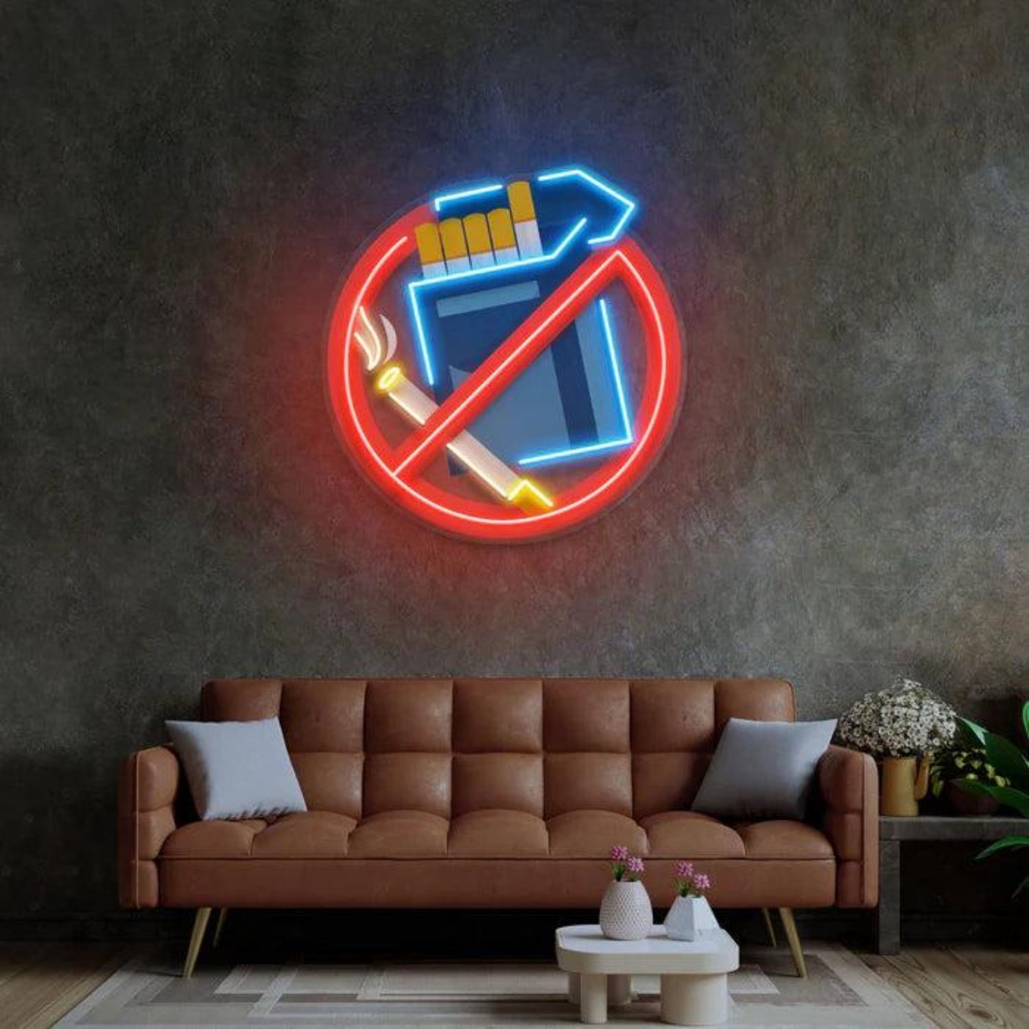 No Smoke Symbol Multicolor LED Neon Sign for Indoor Decor | Shineneon