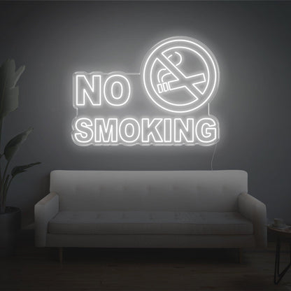 No Smoking White Led Neon Sign For Modern Indoor Decor | Shineneon