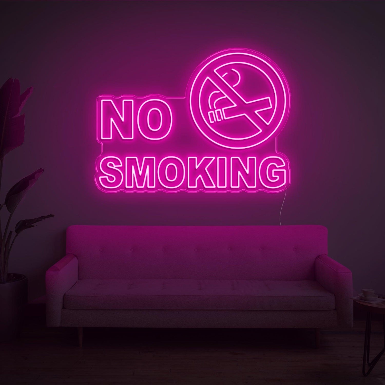 No Smoking White Led Neon Sign For Modern Indoor Decor | Shineneon