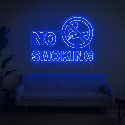 No Smoking White Led Neon Sign For Modern Indoor Decor | Shineneon