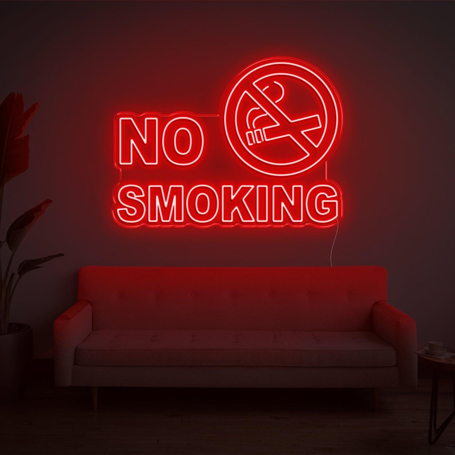No Smoking White Led Neon Sign For Modern Indoor Decor | Shineneon
