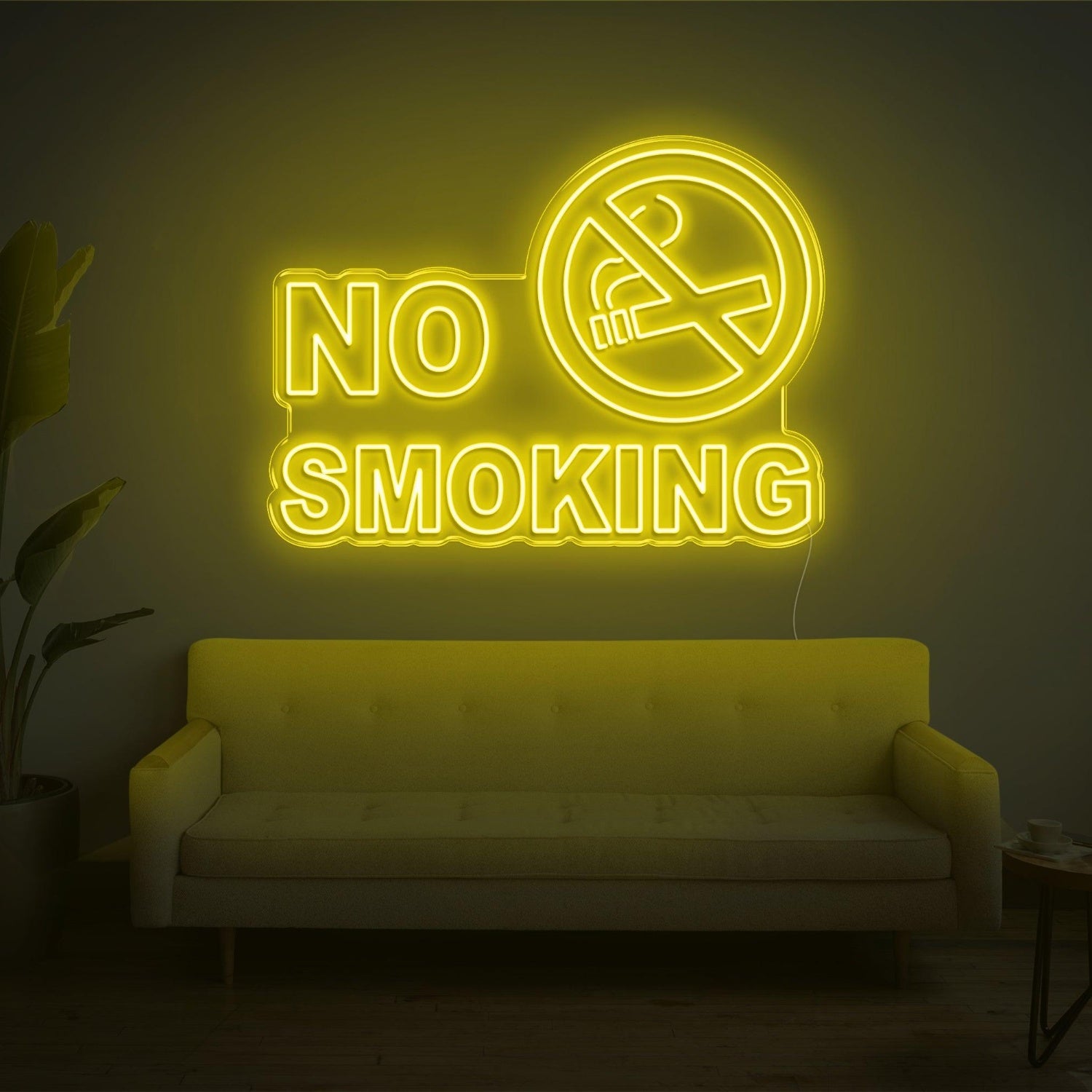 No Smoking White Led Neon Sign For Modern Indoor Decor | Shineneon