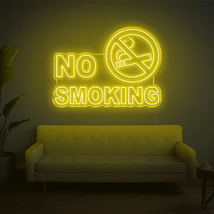 No Smoking White Led Neon Sign For Modern Indoor Decor | Shineneon