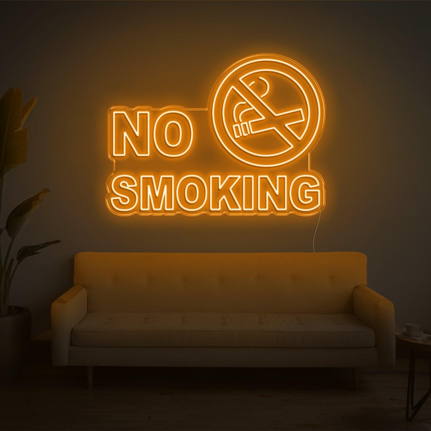 No Smoking White Led Neon Sign For Modern Indoor Decor | Shineneon