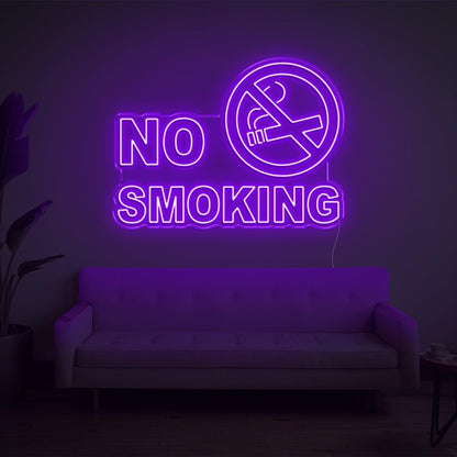 No Smoking White Led Neon Sign For Modern Indoor Decor | Shineneon
