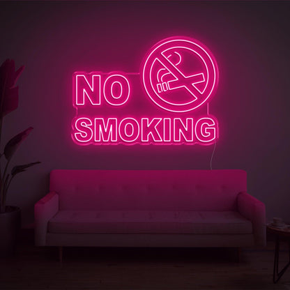 No Smoking White Led Neon Sign For Modern Indoor Decor | Shineneon