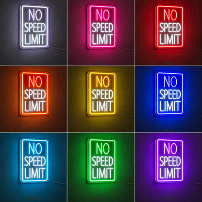 No Speed Limit Garage LED Neon Sign - Shineneon