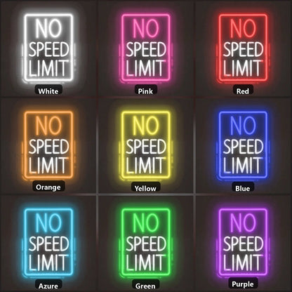 No Speed Limit Garage Vintage LED Neon Sign - Shineneon