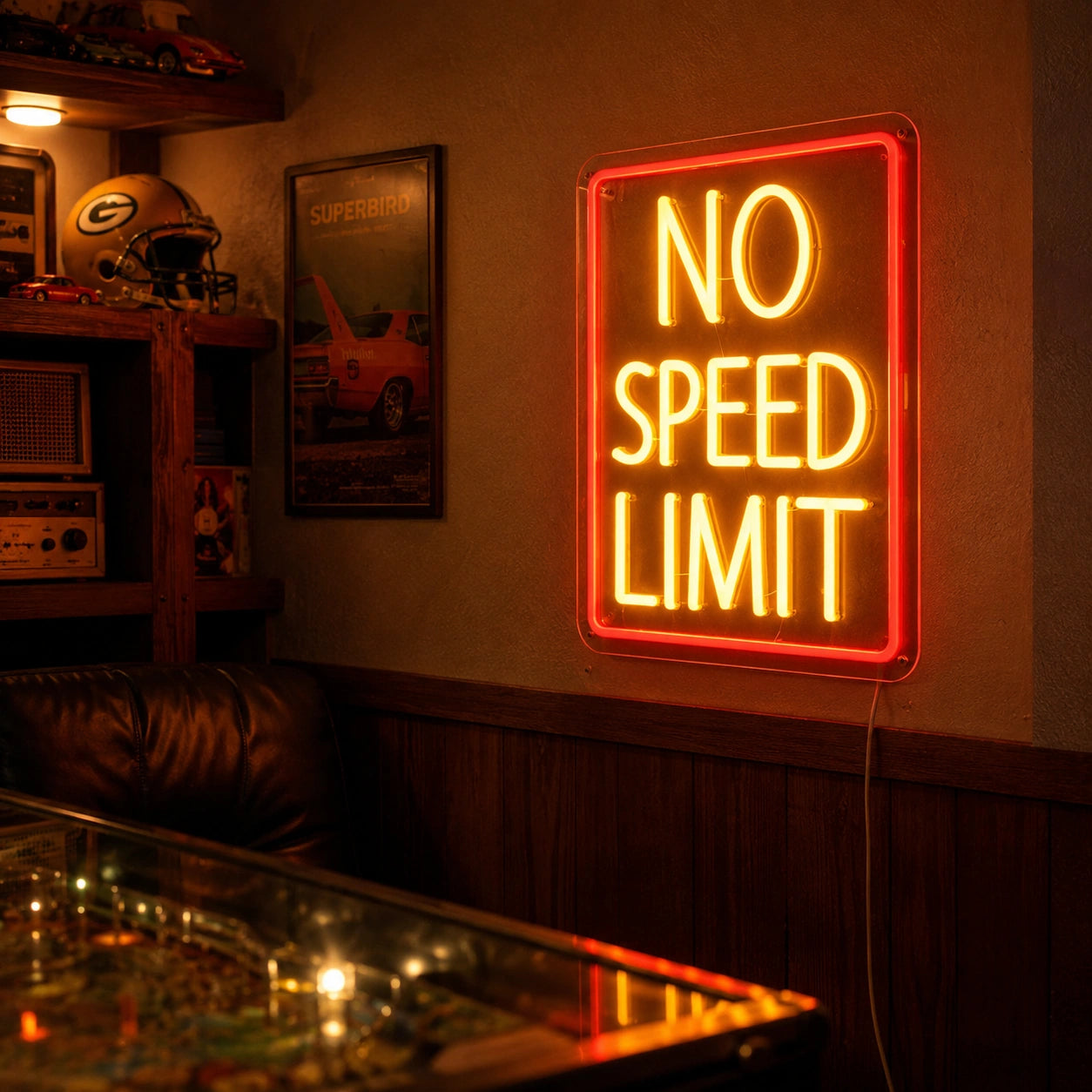 No Speed Limit Neon Sign LED Neon Sign real lifestyle scene