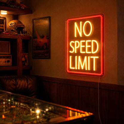 No Speed Limit Neon Sign LED Neon Sign real lifestyle scene