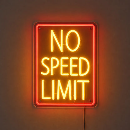 No Speed Limit Neon Sign LED Neon Sign main product image