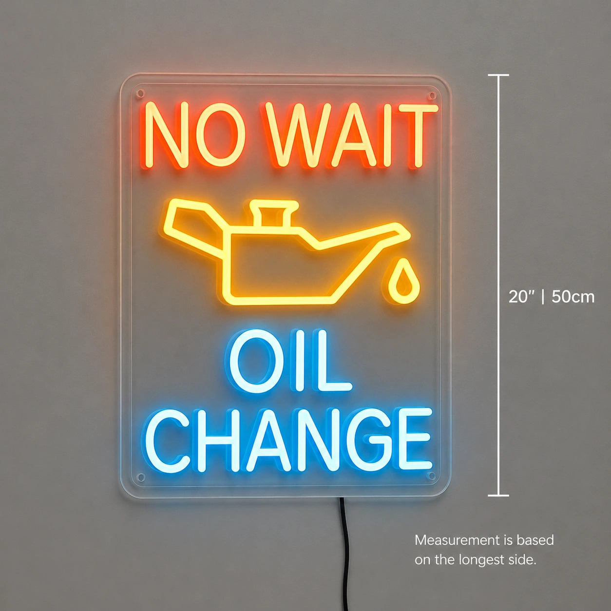 No Wait Oil Change Neon Sign LED Neon Sign size image