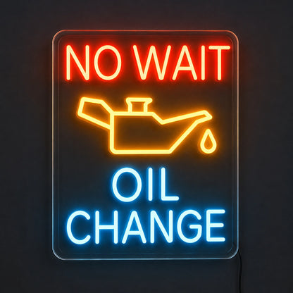 No Wait Oil Change Neon Sign LED Neon Sign main product image