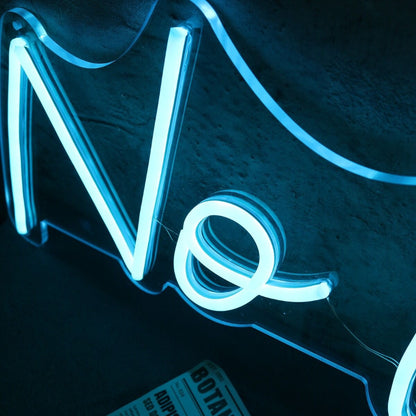 No Worries Blue Custom Neon Sign | Shineneon