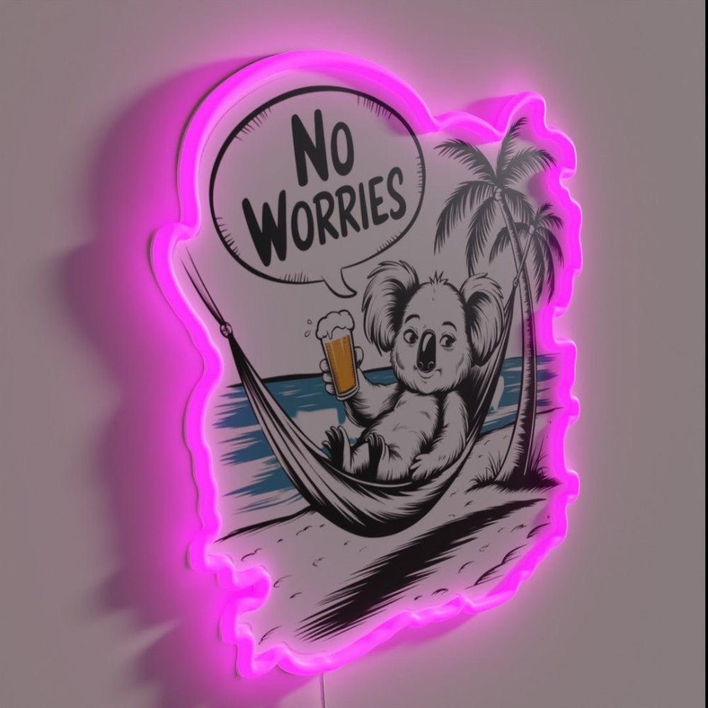 No Worries Rgb Led Neon Sign - Shineneon
