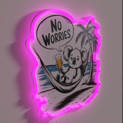 No Worries Rgb Led Neon Sign - Shineneon