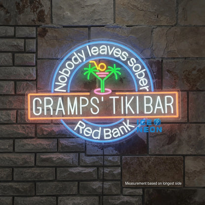 Nobody Leaves Seed Gramps'tikibar Bank LED Neon Sign - 04 Size Image