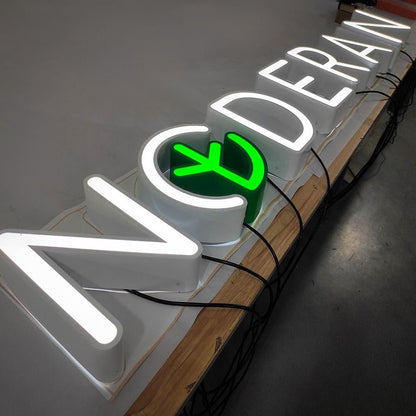 Noderan 3D Frontlit Letters Metal Led Sign - Shineneon