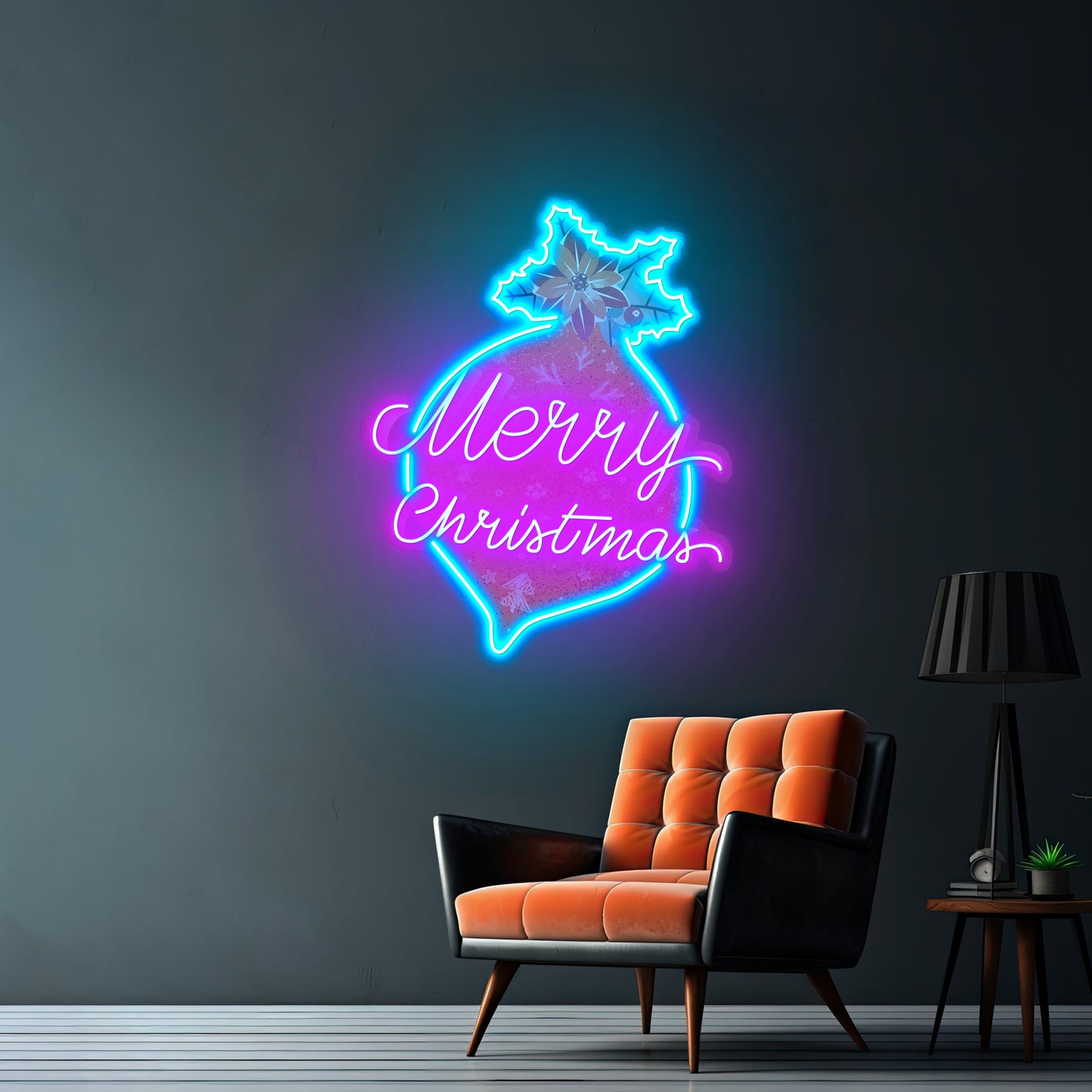 Noel Bauble Christmas Led Neon Acrylic Artwork For Sale