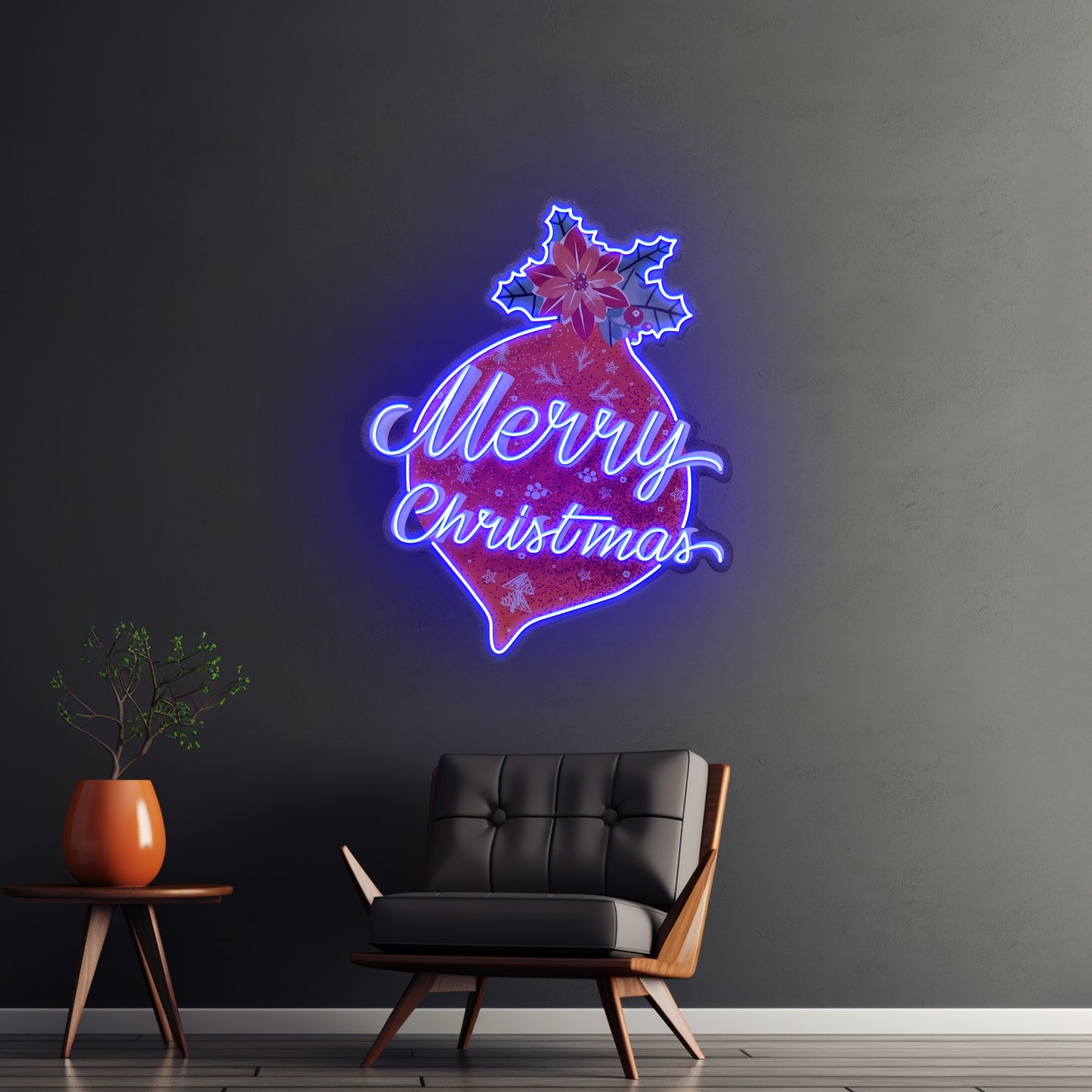 Noel Bauble Christmas Led Neon Acrylic Artwork For Sale