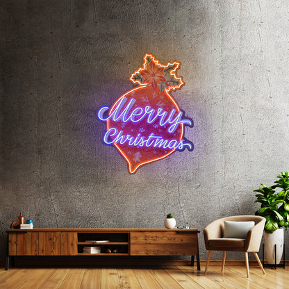 Noel Bauble Christmas Led Neon Acrylic Artwork For Sale