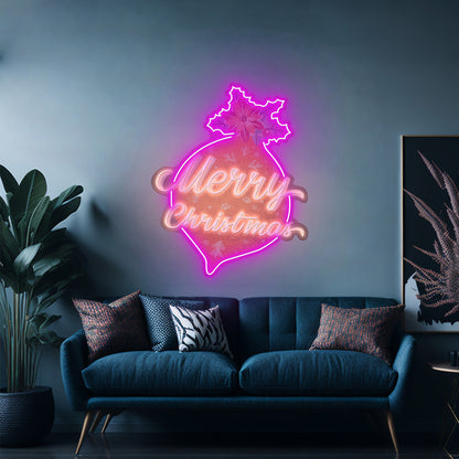 Noel Bauble Christmas Led Neon Acrylic Artwork For Sale