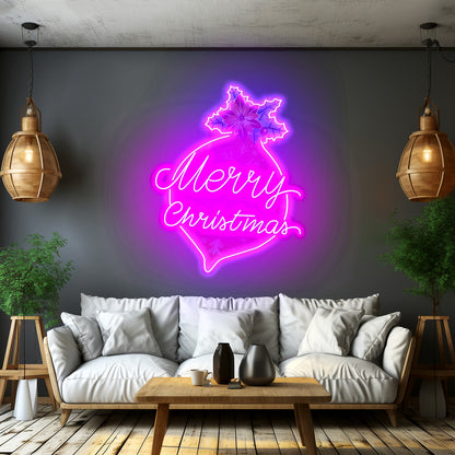 Noel Bauble Christmas Led Neon Acrylic Artwork For Sale