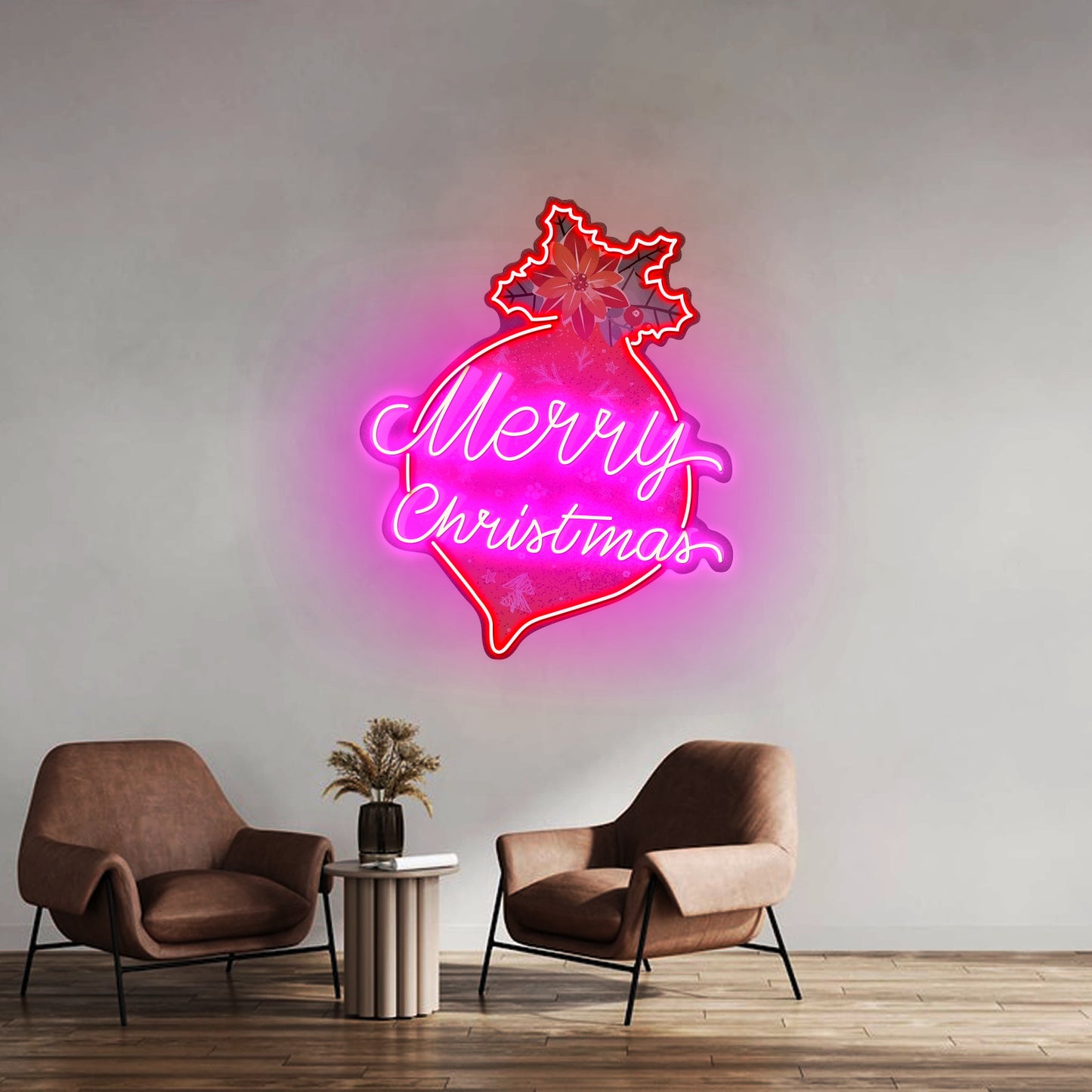 Noel Bauble Christmas Led Neon Acrylic Artwork For Sale