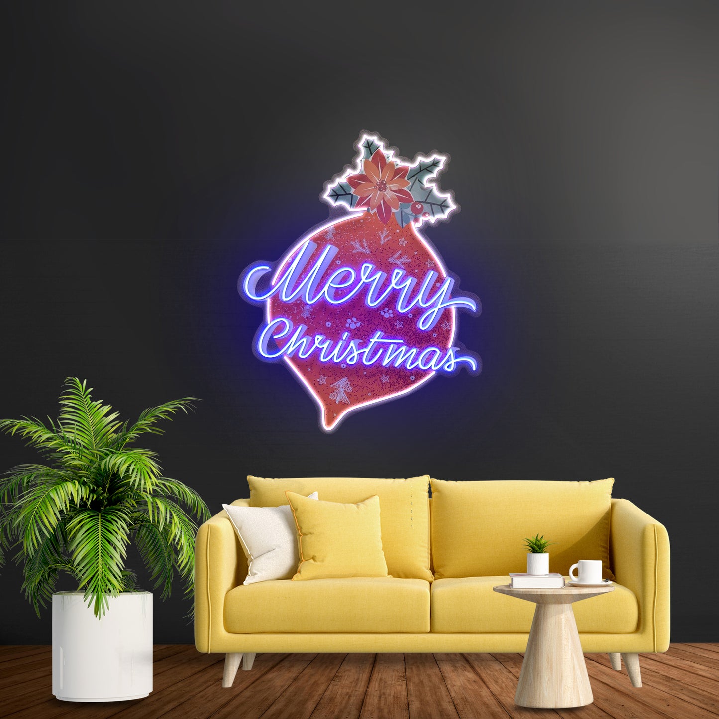 Noel Bauble Christmas Led Neon Acrylic Artwork For Sale