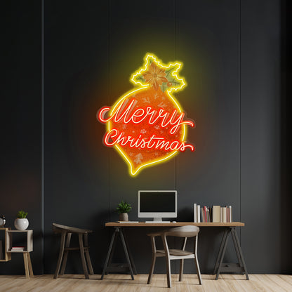 Noel Bauble Christmas Led Neon Acrylic Artwork For Sale