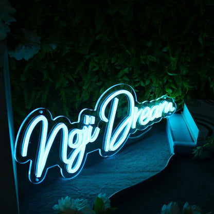 Noji Dream Blue Led Neon Sign - Shineneon