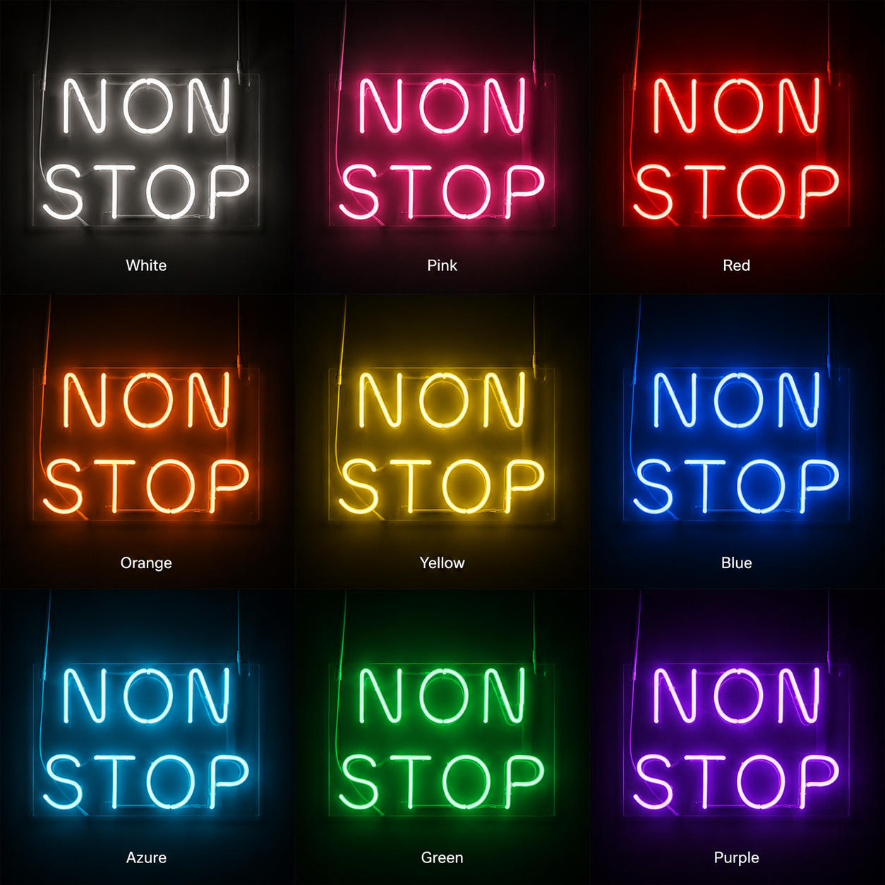 Non Stop LED Neon Sign - 05 Color Grid