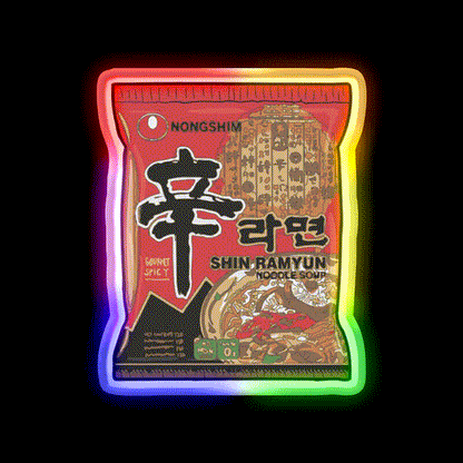 Nong Shim Ramyun Snack Food Led Neon Sign Rgb Color - LED neon sign close-up detail