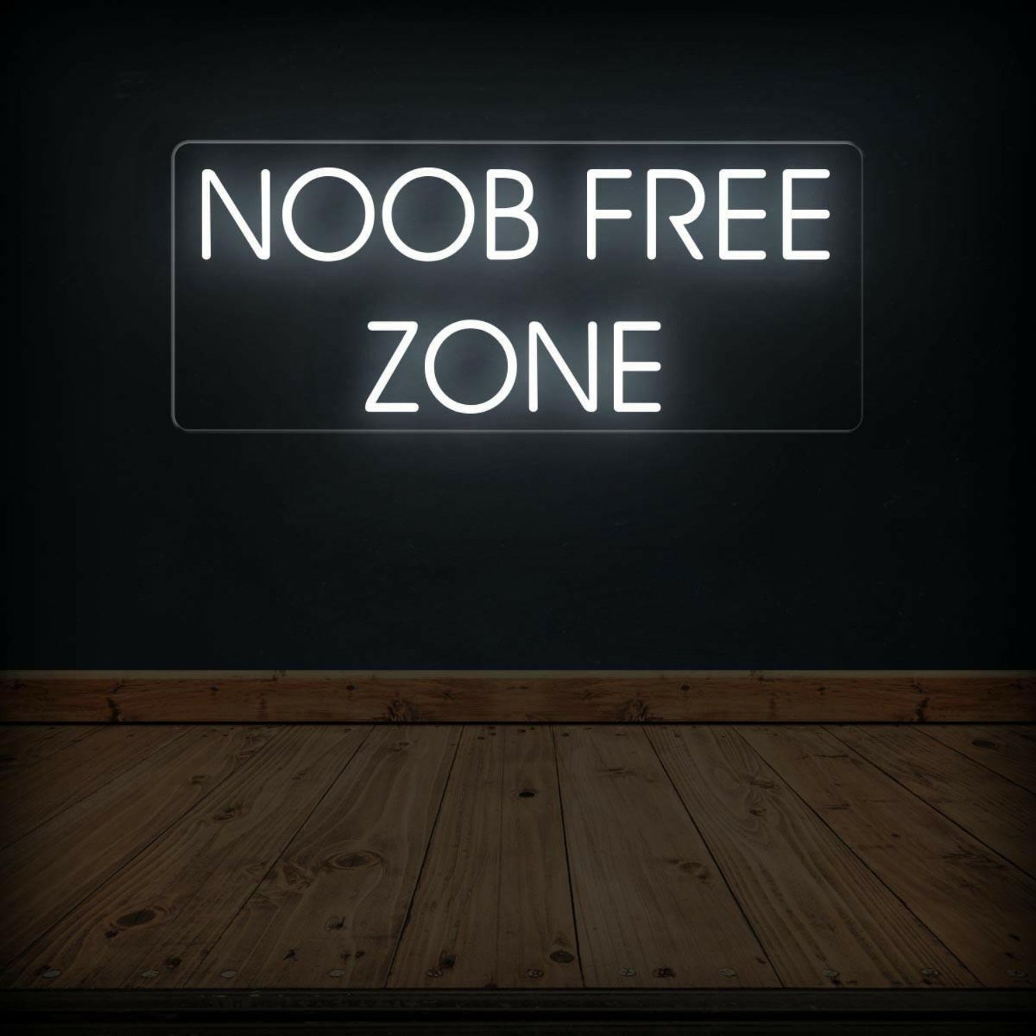 Noob Free Zone Red Led Neon Sign For Gaming Room Decor | Shineneon