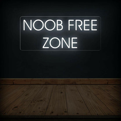 Noob Free Zone Red Led Neon Sign For Gaming Room Decor | Shineneon