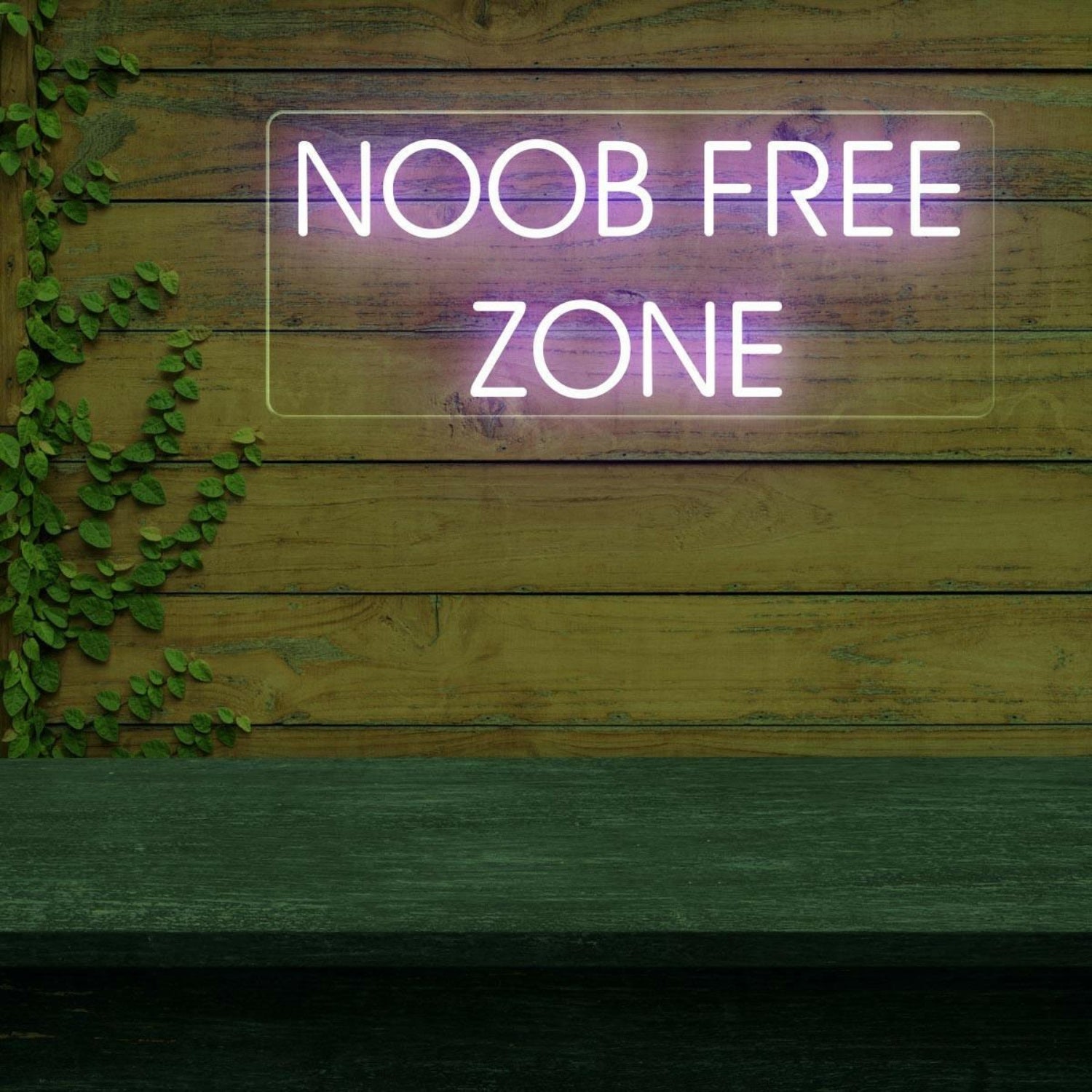 Noob Free Zone Red Led Neon Sign For Gaming Room Decor | Shineneon