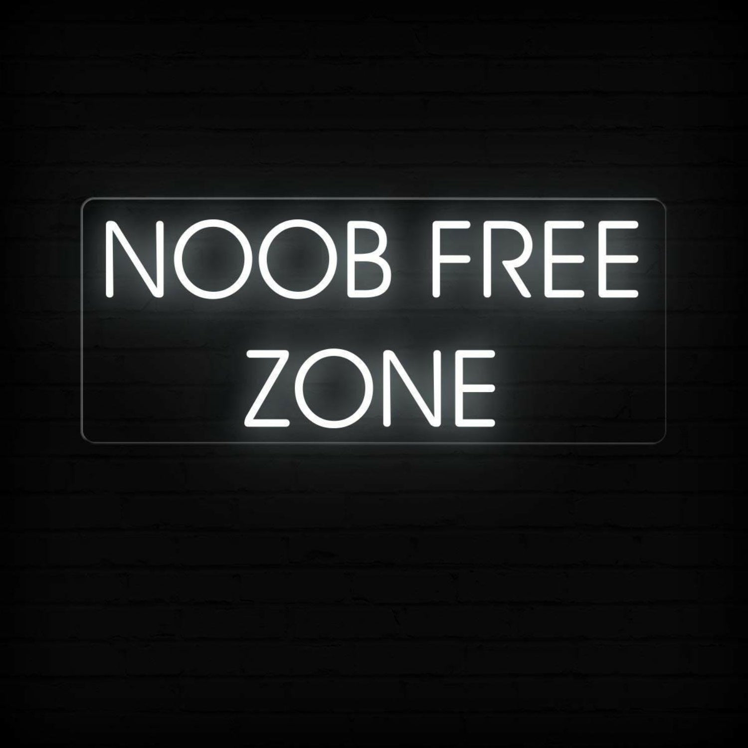 Noob Free Zone Red Led Neon Sign For Gaming Room Decor | Shineneon