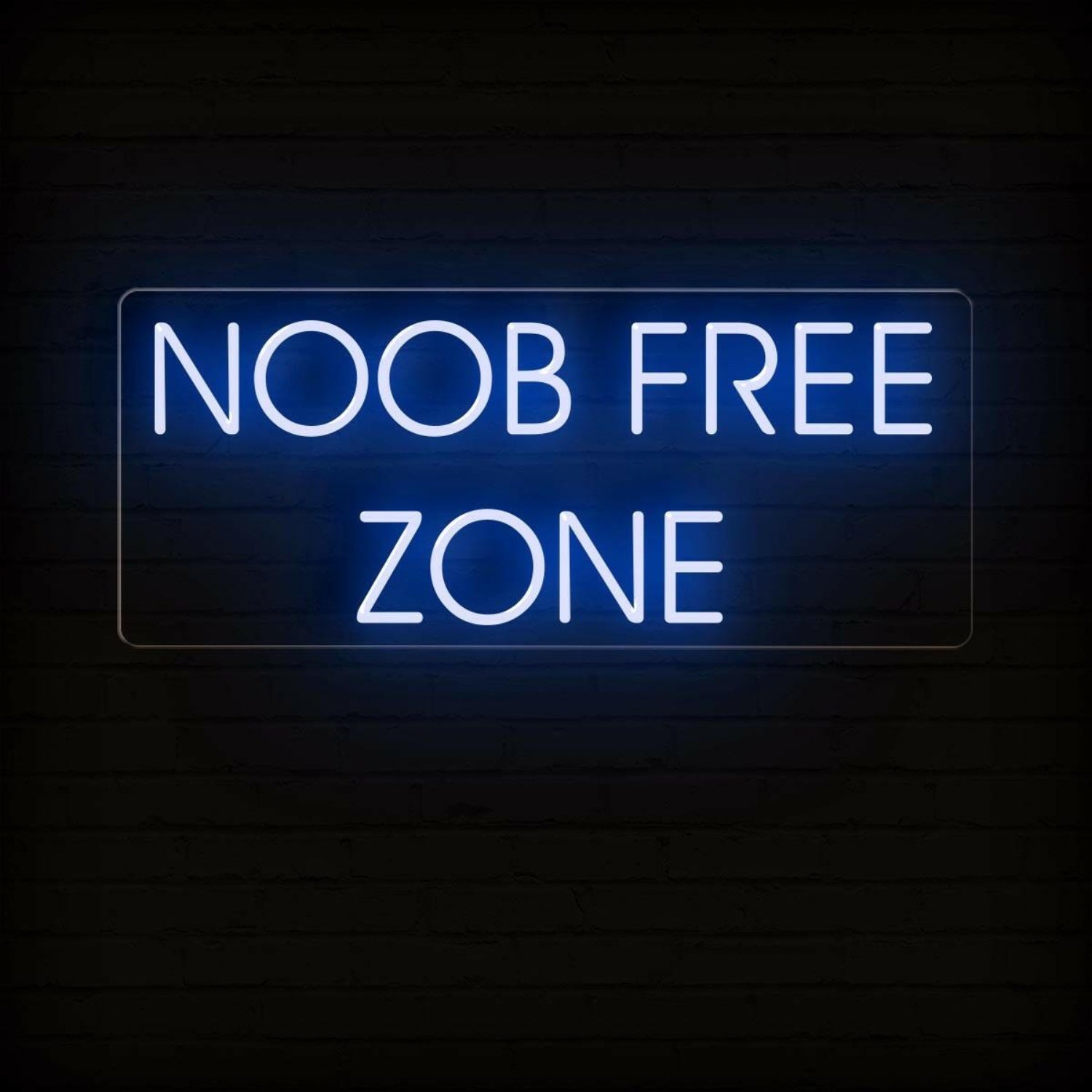 Noob Free Zone Red Led Neon Sign For Gaming Room Decor | Shineneon