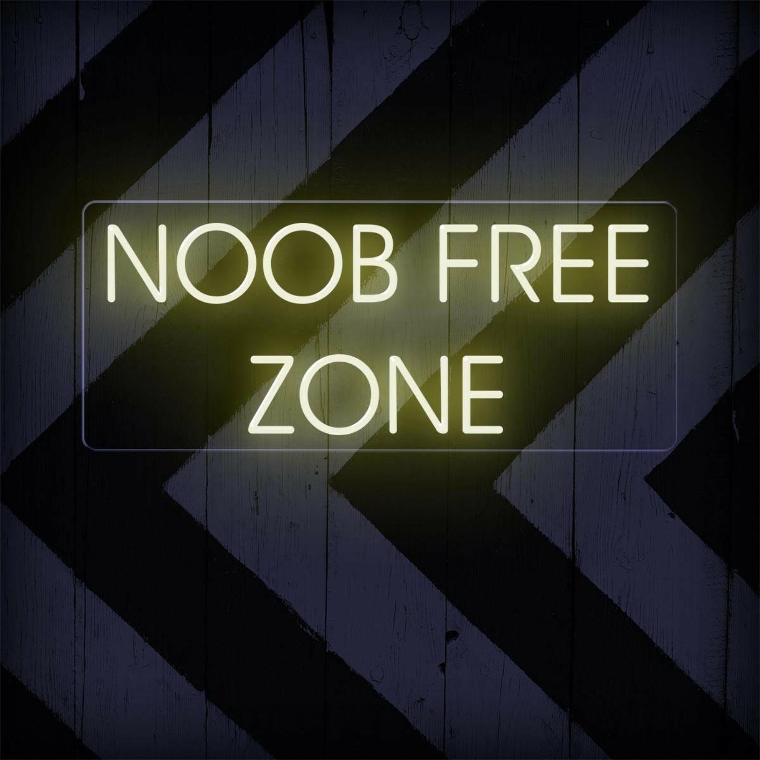 Noob Free Zone Red Led Neon Sign For Gaming Room Decor | Shineneon