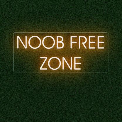 Noob Free Zone Red Led Neon Sign For Gaming Room Decor | Shineneon