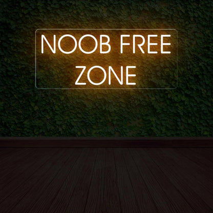 Noob Free Zone Red Led Neon Sign For Gaming Room Decor | Shineneon