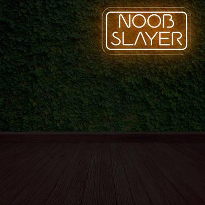Noob Slayer Warm Orange Led Neon Sign For Gaming Room And Esports Decor | Shineneon