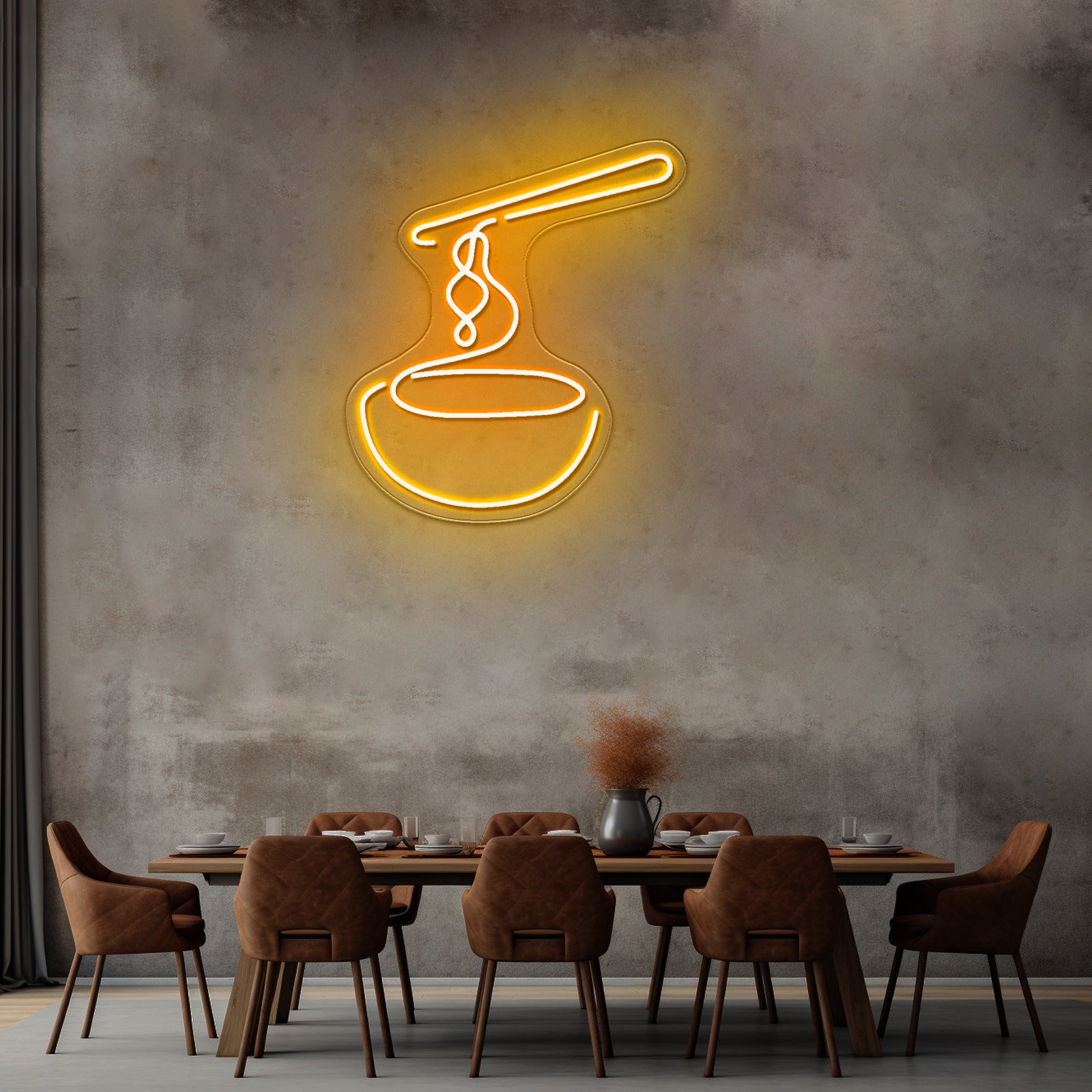 Noodle Soup Neon Signs For Kitchen