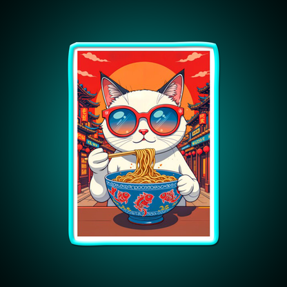 Noodle Time In Neon Chinatown Asian Cultural Led Neon Sign Rgb Color - Size and dimension reference