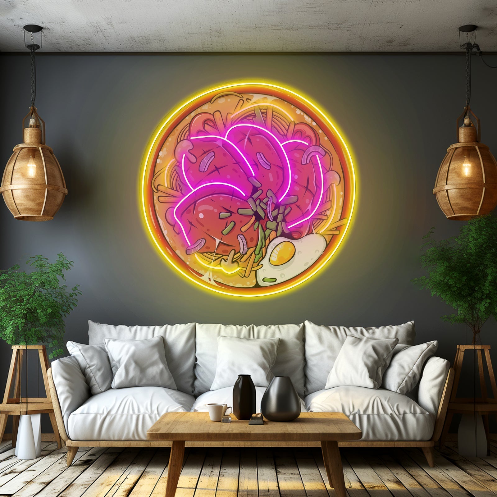 Noodle With Beef Led Neon Sign Light Custom Led Signs - Shineneon